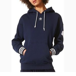 Navy adidas logo hoodie